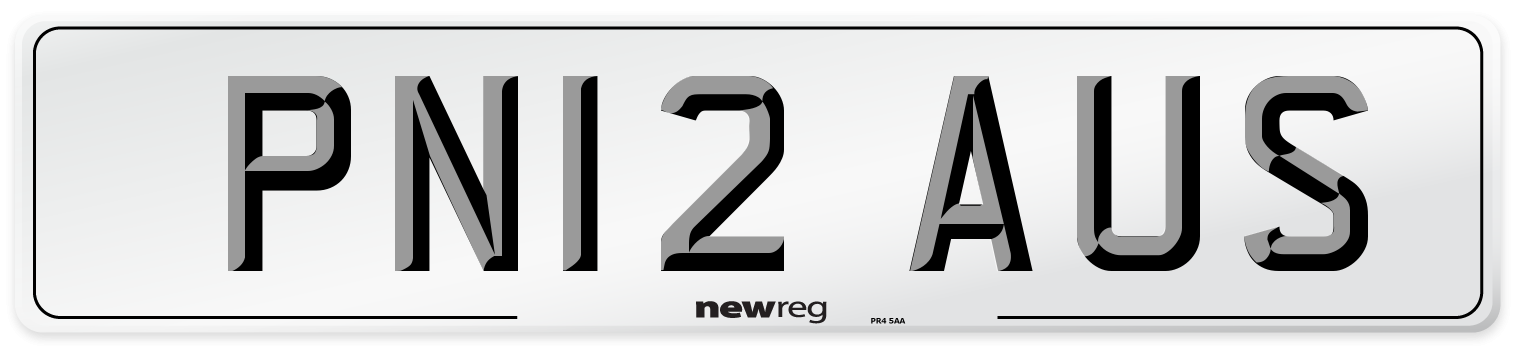 PN12 AUS Number Plate from New Reg